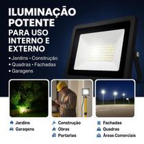 Refletor LED 100W Bivolt Potente Econômico Resistente Holofote Interno Externo Jardim IP66 6500K LED