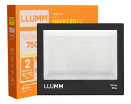 Refletor Led 100W Deep Led Fit 3000K Branco Quente IP66 Llumm Bronzearte Refletor Led 100W Deep Led Fit 3000K Branco Quente IP66 Llumm Bronzearte