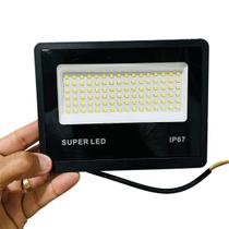 Refletor Led 100w Elétroco Holofote Bivolt Prova Dágua Ip67 Jardim Garagem Quintal