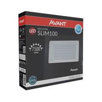 Refletor Led 100w Holofote Prova D'água Externo p65 Bivolt Avant Preto