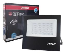 Refletor Led 100W Slim Avant Ip65 6500K Potencia Real