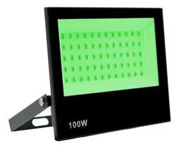Refletor Led 100w Verde Prova Dagua Luminária Holofote - MGC