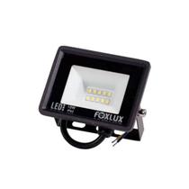Refletor Led 10W 3000K Preto Bivolt Foxlux Refletor Led 10W 3000K Preto Bivolt Foxlux