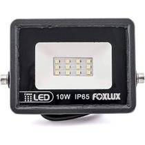 Refletor Led 10W 6500K Preto Bivolt Foxlux Refletor Led 10W 6500K Preto Bivolt Foxlux