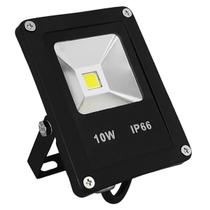 Refletor Led 10W Branco Frio 6500K Preto Ip66 Slim