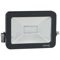 Refletor LED 10W Design Preto Branco Frio (6000K) - Ledsafe