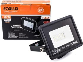 Refletor Led 10w Foxlux A Prova D'água Branco Frio 6500k