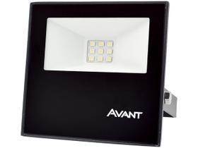 Refletor LED 10W Luz Branca Fria 6500W Preto Bivolt Avant