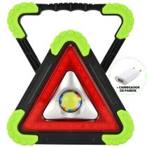 Refletor LED 15W Triângulo Portátil Recarregável LED COB Verde + Carregador CBRN16358