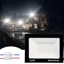 Refletor LED 200W Branco Frio para Jardim