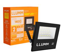 Refletor Led 20w 3000k IP66 Deep Led Fit Branco Quente Llumm Bronzearte