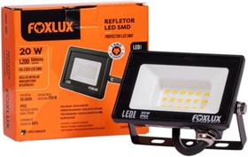 Refletor Led 20W 3000K Preto Bivolt Foxlux Refletor Led 20W 3000K Preto Bivolt Foxlux