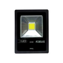 Refletor LED 20W 6500K IP65 Foxlux - Driver Embutido - Corpo Alumínio - 1200 Lumens