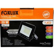 Refletor Led 20W 6500K Preto Bivolt Foxlux Refletor Led 20W 6500K Preto Bivolt Foxlux
