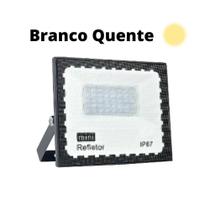 Refletor Led 20w Branco Quente SMD Prova D'Água Bivolt Jardim