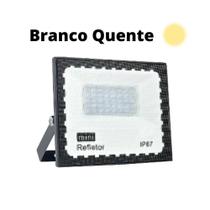 Refletor Led 20w Branco Quente SMD Prova D'Água Bivolt Jardim - Athlanta