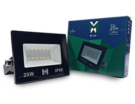Refletor LED 20W Holofote Prova D'água Frio - MX Refletor LED 20W Holofote Prova D'água Frio - MX