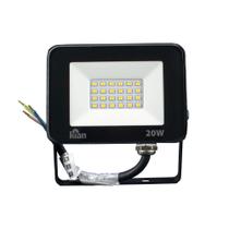 Refletor Led 20W Preto 6500K Branco Frio Bivolt - Kian