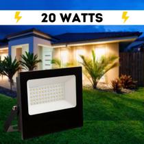 Refletor Led 20W SMD Branco Quente IP67 Prova D'Água Bivolt Jardim Iluminação - Athlanta