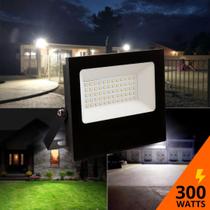 Refletor Led 300w Branco Frio Bivolt SMD Ip67 Resistente a água Luz Iluminação