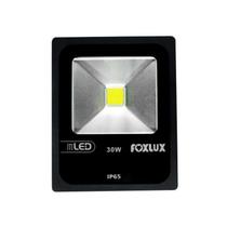 Refletor LED 30W 6500K IP65 - Foxlux - Corpo Alumínio - Driver Embutido - Bivolt