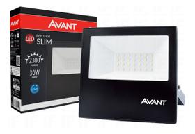 Refletor Led 30w Avant Slim Ip65 Branco Frio 6500k
