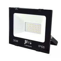 Refletor Led 30W Bivolt 6500K Luz Branca IP66 Preto JNG Refletor Led 30W Bivolt 6500K Luz Branca IP66 Preto JNG