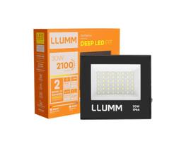 Refletor Led 30W Deep Led Fit 3000K Branco Quente IP66 Llumm Bronzearte