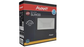 Refletor Led 30w Slim Branco Quente Bivolt Avant