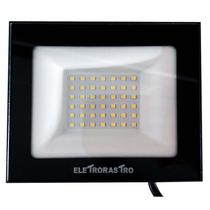 Refletor Led 50W 6500K 5000Lm Preto Ip66 Bivolt Eletrorastro