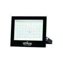 Refletor LED 50W Bivolt 6500K Preto IP66 - Cetilux Refletor LED 50W Bivolt 6500K Preto IP66 - Cetilux