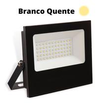Refletor LED 50W Branco Quente SMD Ip66 Uso Externo Resistente Água Bivolt