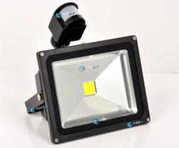 Refletor Led 50w C/ Sensor Presença Branco Frio