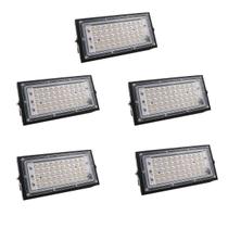Refletor Led 50w Holofote 220V Luz Fria Iluminação - 5 unid Refletor Led 50w Holofote 220V Luz Fria Iluminação - 5 unid