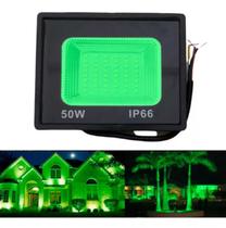 Refletor Led 50w Luz Verde Holofote A Prova D'água