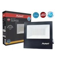 Refletor led 50w slim luz amarela ip65 avant