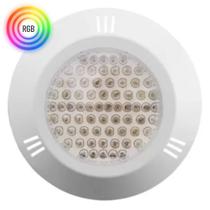 Refletor LED 70 Pontos RGB Frente New Iluminação Piscina - Brustec