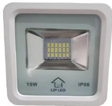 Refletor Led Aluminio 10w Carcaça Branca 6000k Upled