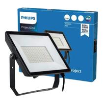 Refletor Led Alumínio 50w Philips IP65 6500k Preto Bivolt