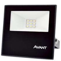 Refletor LED Amarelo 10W Avant em Alumínio SLIM-10 Bivolt de Sobrepor 3000K - CÓD 259100579