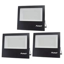 Refletor Led Avant 150W 6500k Bivolt Preto 3 Unidades Refletor Led Avant 150W 6500k Bivolt Preto 3 Unidades