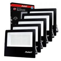 Refletor Led Avant 150W 6500k Bivolt Preto 5 Unidades Refletor Led Avant 150W 6500k Bivolt Preto 5 Unidades