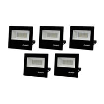 Refletor Led Avant 20W 6500K Bivolt Preto 5 Unidades Refletor Led Avant 20W 6500K Bivolt Preto 5 Unidades
