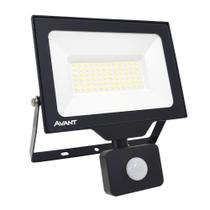 Refletor Led Avant 50w 6500k Com Sensor Presença Bivolt