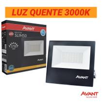 Refletor Led Avant Slim 50W Luz Quente 3000K Bivolt Refletor Led Avant Slim 50W Luz Quente 3000K Bivolt