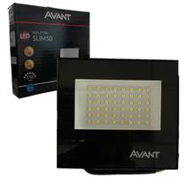 Refletor Led Blindado 50w Bivolt Slim Avant Branco Frio 6500k