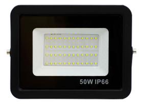 Refletor LED Branco Holofote Bivolt 50W 6500K Alta Luminosidade 48 Leds
