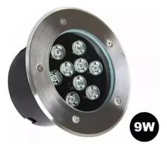 Refletor Led Branco Quente Piso Jardim 9w Blindado Spot 220v
