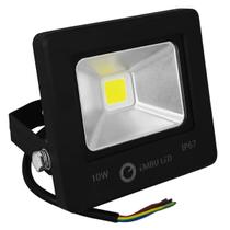 Refletor Led Cob 10W Branco Frio Bivolt Ip67 Prova DÁgua
