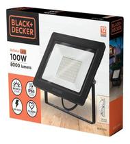 Refletor Led Eco Black+decker, Branca, 20w, 50w, 100w Conector Cabo